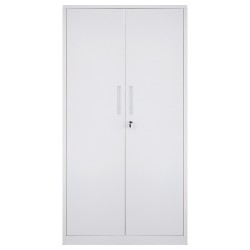 Teräksinen lukittava säilytyskaappi 800 400 1800 mm 2 magneettista ovea 4 säädettävää hyllyä