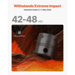 Iskuhylsysarja kromi-vanadiiniteräs 1/2 tuuman 26 osaa 10–36 mm matala 6-kulmainen säilytyslaukulla