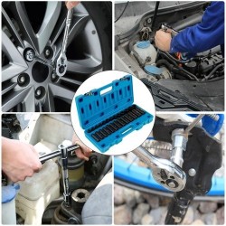 Iskuväänninhylsysarja kromivanadiiniteräs 3/8 tuuman vetoinen 26 osainen 7–19 mm