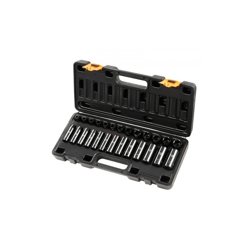 Iskuväänninhylsysarja kromivanadiiniteräs 3/8 tuuman vetoinen 26 osainen 7–19 mm