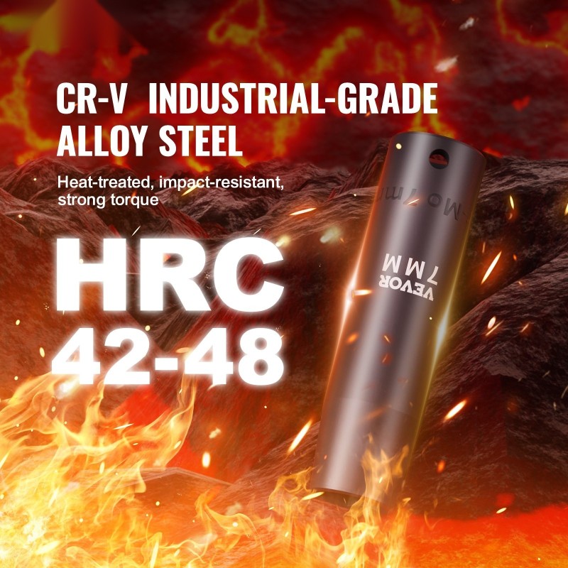 Iskevä hylsysarja 1/2 tuuman 23-osainen Cr-V-seosteräs 6-kulmainen säilytyskotelolla autohuoltoon