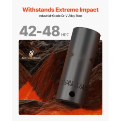 Iskihylsysarja kromivanadiiniteräs syvät 6-kulmaiset 1/2 tuuman vetoneliö 26 hylsyä 10–36 mm