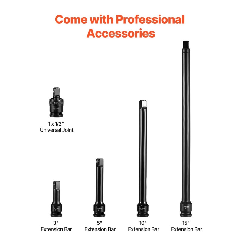 Hylsysarja kromivanadiiniterästä 1/2 tuuman vetokoko 38 hylsyä 9–30 mm