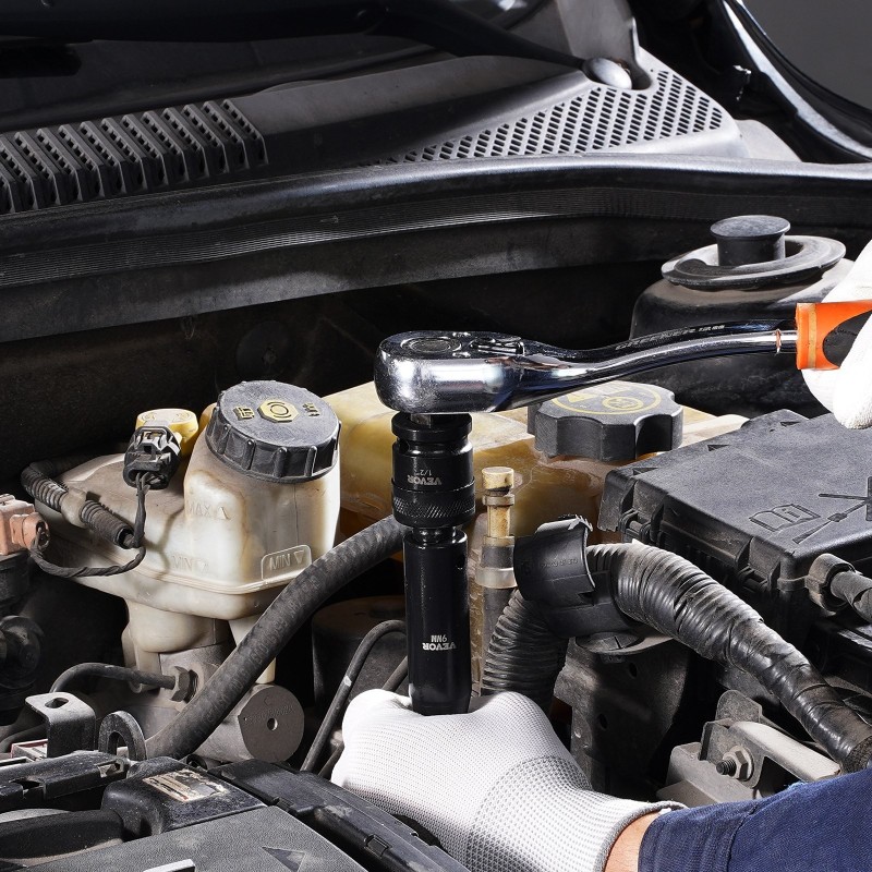 Hylsysarja kromivanadiiniterästä 1/2 tuuman vetokoko 38 hylsyä 9–30 mm