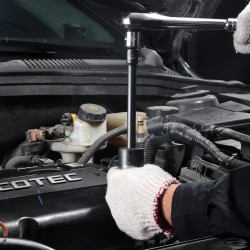 Iskevä hylsysarja 3/8-tuuma 29-osaa CR-V-seosteräs SAE ja metrinen 8–22 mm säilytyslaatikko