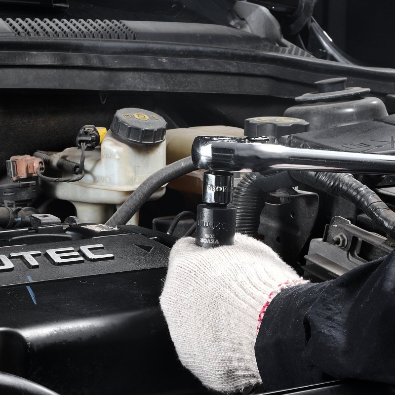 Iskuhylsysarja 3/8-vetoinen 14 osaa 7–20 mm 6-kulmainen Cr-Mo-seosteräs