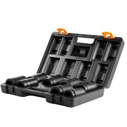 Iskevä 8-osainen hylsysarja CR-MO-seosteräs 1-tuumainen 2,5 cm kuusikulmainen säilytyskotelolla