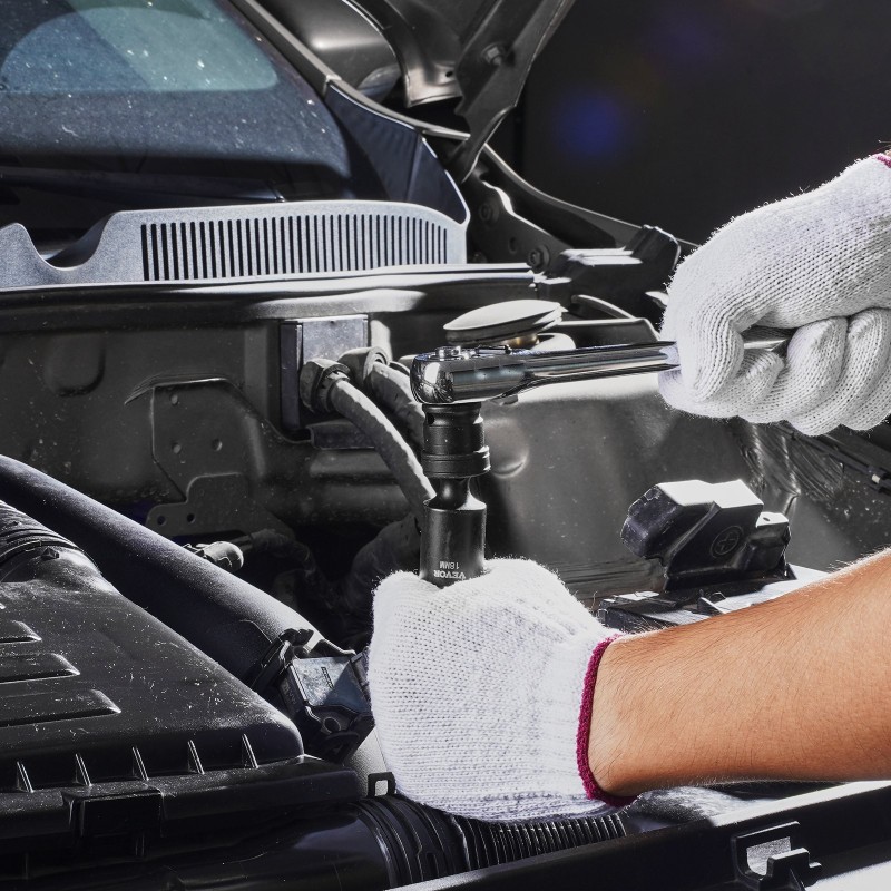 3/8-tuuman 14-osainen iskehylsysarja CR-MO-seosteräksestä 10–19 mm 360 asteen nivel 6-kulmainen