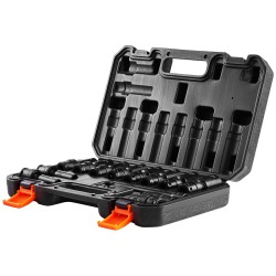 3/8-tuuman 14-osainen iskehylsysarja CR-MO-seosteräksestä 10–19 mm 360 asteen nivel 6-kulmainen