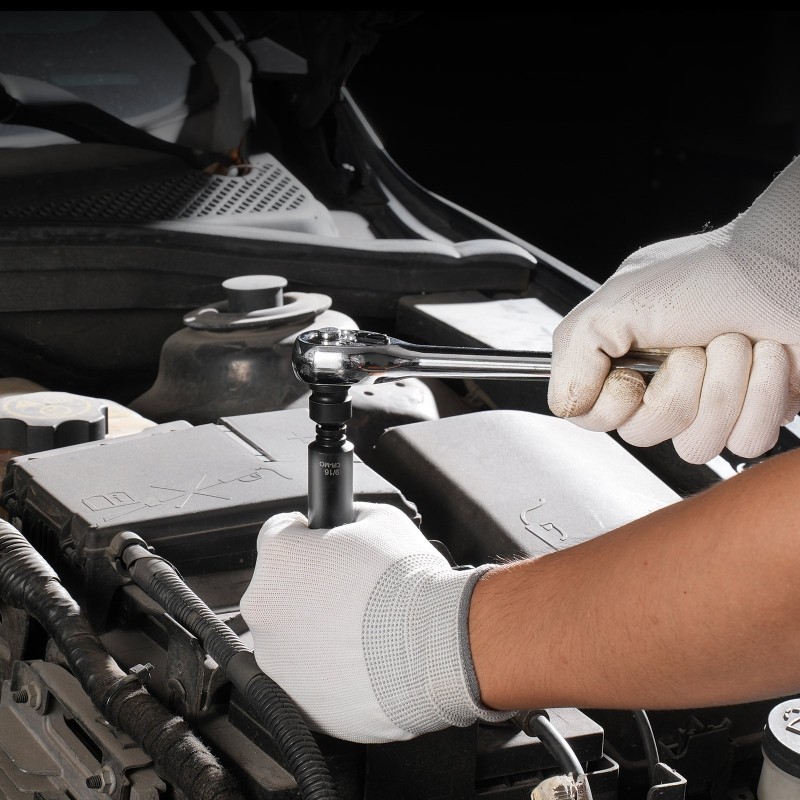 1/4 tuuman iskuhylsysarja Cr-Mo seosteräs 48 osaa SAE 3/16–9/16 ja 4–15 mm