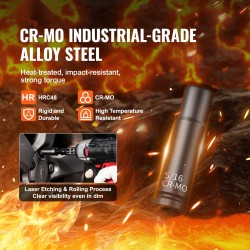 Hylsysarja 1/4 tuuman iskukäyttöön 55-osainen CR-V-seosteräs 5/32–9/16 tuumaa ja 4–15 mm