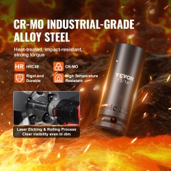 130-osainen iskevä hylsysarja 3/8 ja 1/2 tuumaa Cr-Mo-seosteräs SAE- ja metrisiä kokoja