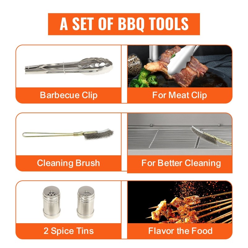 Sähkökäyttöinen grillivarras ruostumattomasta teräksestä 117 cm 50 W 41 kg