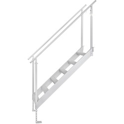 Alumiininen laituri ja venetikas säädettävä 109 2 129 5 cm 6 askelmaa kaksinkertaiset käsijohteet
