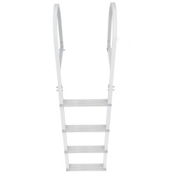 Laituri ja venetikas irrotettava alumiininen neljä askelmainen leveillä liukuesteaskelmilla