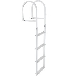 Laituri- ja venetikas irrotettava alumiininen neljä-askelmainen leveillä liukuesteaskelmilla