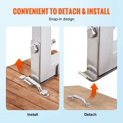 Irrotettava 5-askelmainen alumiiniseos laituritikas liukastumista estävillä askelmilla 500 paunan kantavuus