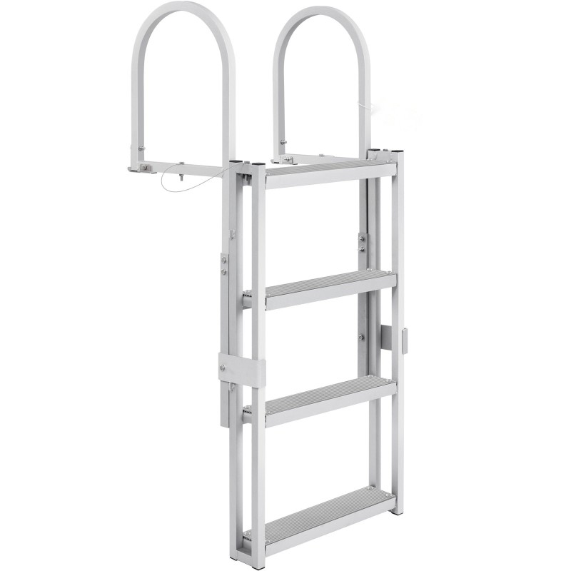 Teleskooppinen 4-portainen laituri- ja venetikas alumiiniseos säädettävä 1400–1705 mm