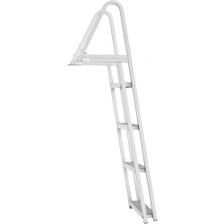 Irrotettava 4-askelmainen laituritikas veneille alumiiniseosrunko 4-tuumaiset askelmat liukuesteillä 350 paunan kantavuus