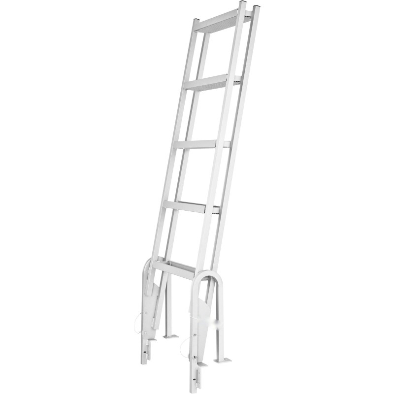 Laituritikas kääntyvä 5-askelmainen alumiiniseos 4-tuumaiset liukuesteaskelmat 350 paunan kantavuus