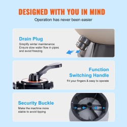 Hiekkasuodatin HDPE 19 tuuman halkaisija maanpäällisille ja upotetuille uima-altaille