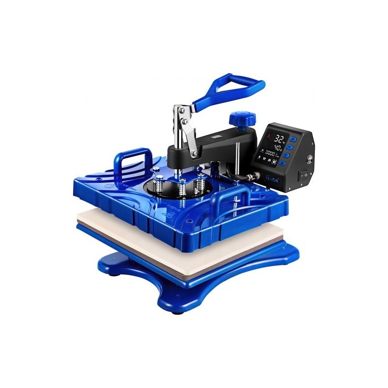 Lämpöpuristin kuusitoiminen teflonpinnoitettu 30x38 cm lämmityslevy 1000W