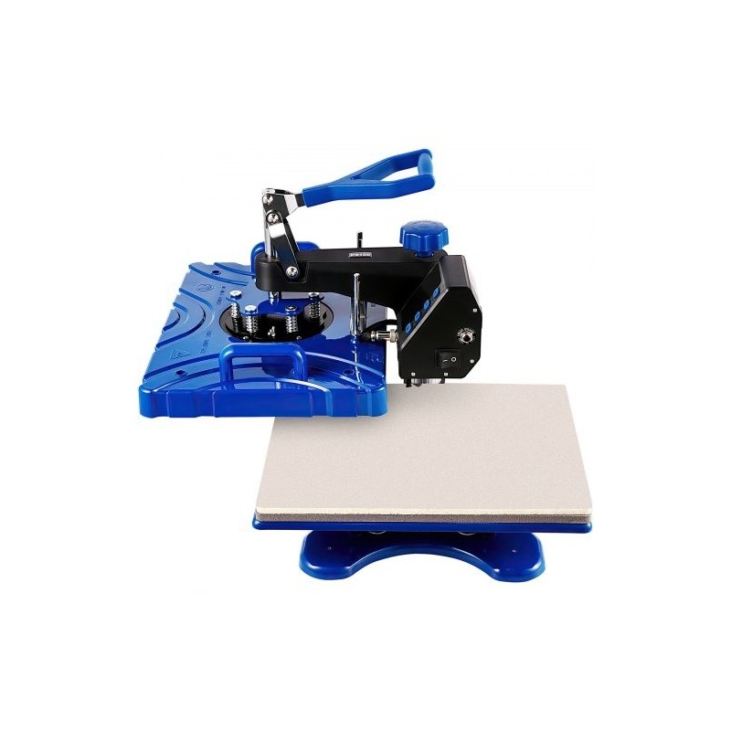 Lämpöpuristin kuusitoiminen teflonpinnoitettu 30x38 cm lämmityslevy 1000W