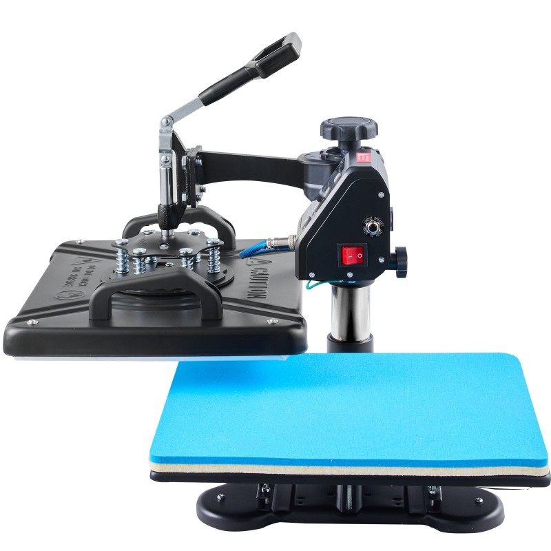 Lämpöprässi teflonpinnoitettu 30 x 38 cm 10-in-1 1000 W 360 asteen kääntyvä