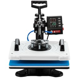 Monitoimilämpöpuristin 30 x 38 cm teflonpinnoitettu 10 vaihtopäätä 1000W 360° kääntyvä