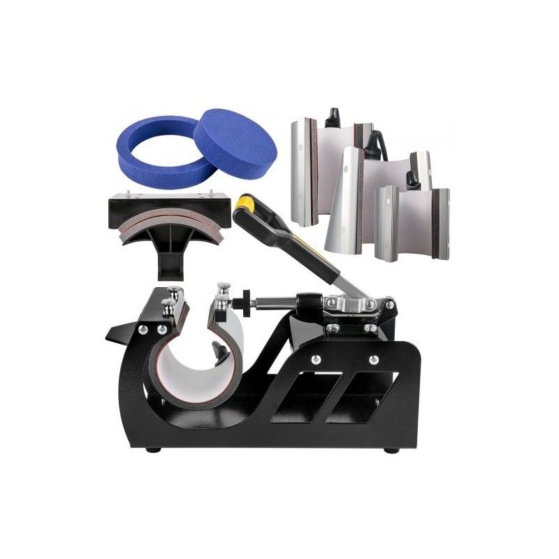 Lämpöprässilaite 29x38cm 8-toiminen 360-asteinen kääntyvä kaksoisputkilämmitys T-paidoille ja mukeille