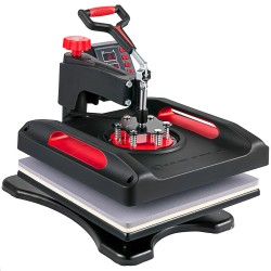 Lämpöprässi 38x38cm 5 toiminen 1200 W 360 kääntyvä tekstiileille mukeille lautasille ja lippiksille