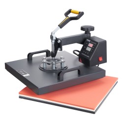 Kaksitoiminen kääntyvä lämpöprässi 38x38cm teflonpinnoite digitaalinen ohjaus lippalakkipuristin