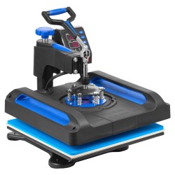 Lämpöprässi 38 x 38 cm lämmityslevy t-paidoille digitaalinen ajastin 360 asteen kääntyvä