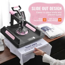 Lämpöprässi 8-toiminen muovi alumiiniseos 380x380 mm musta