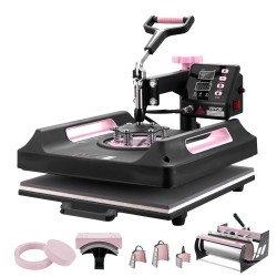 Lämpöprässi 8-toiminen muovi alumiiniseos 380x380 mm musta