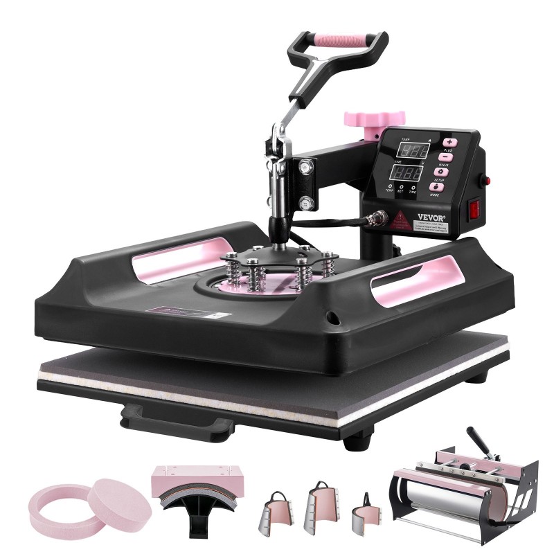 Lämpöprässi 8-toiminen muovi alumiiniseos 380x380 mm musta