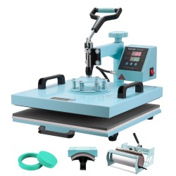 Lämpöprässi 15x15 tuumaa monitoiminen digitaalinen ohjaus 360 astetta kääntyvä varsi