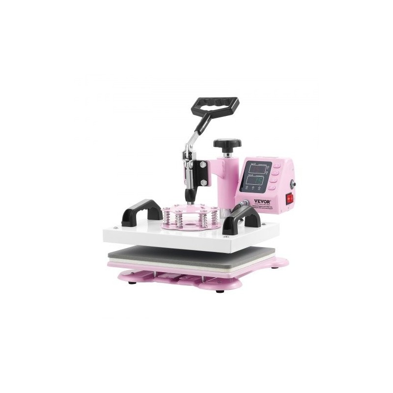 Lämpöprässilaite 300 x 250 mm pinkki T-paitojen ja tekstiilien painamiseen