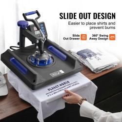 Lämpöprässi 5-toiminen 380 x 380 mm muovi alumiini muki ja tekstiilit