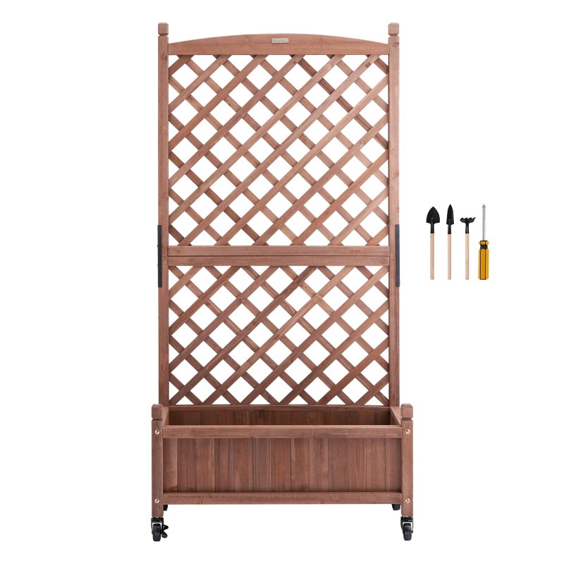 Kohopenkit kuusipuusta 2 kpl 75 x 33 x 156 cm köynnöskasveille