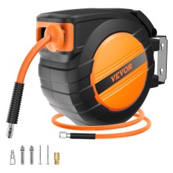 Sisäänkelautuva paineilmaletkukela 3/8-tuuma 15,24 m hybridi-polymeeriletku 300 PSI polypropeenikotelo