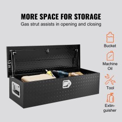 Alumiininen työkalulaatikko lava-autoihin musta timanttikuvioitu 990 x 330 x 254 mm