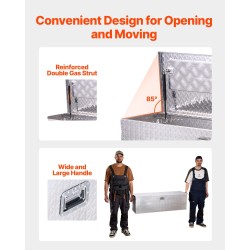 Alumiininen timanttikuvioitu työkalulaatikko 1244x381x381 mm pakettiautoon lukolla ja sivukahvalla