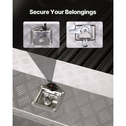 Raskaan käytön alumiininen työkalulaatikko 762x330x330 mm sivukahvolla T-lukolla