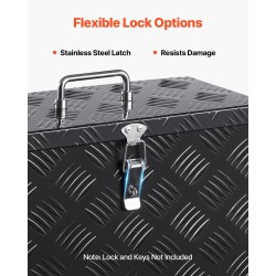 Alumiininen työkalulaatikko 406 x 190 x 254 mm musta sivukahvalla ja yläkahvalla