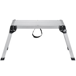 Taitettava alumiininen työalusta 150 kg kantavuus 50,8 cm korkeus luistamaton pinta