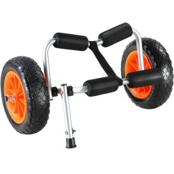 Kajakki- ja kanootinkuljetuskärry alumiinirunko 113,4 kg kantavuus 25,4 cm täyskumirenkaat taitettava