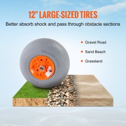 Kajakkikärry alumiinirunko 158,8 kg 30,5 cm renkaat taittuva säädettävä leveys liukumaton tukijalka