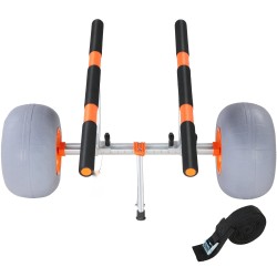 Kajakkikärry alumiinirunko 158,8 kg 30,5 cm renkaat taittuva säädettävä leveys liukumaton tukijalka