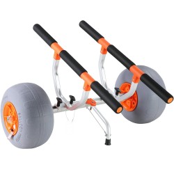 Kajakkikärry alumiinirunko 158,8 kg 30,5 cm renkaat taittuva säädettävä leveys liukumaton tukijalka